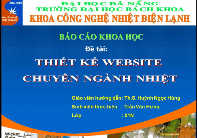 Bao cao khoa hoc nganh nhiet Thiết kế website ngành Nhiệt
