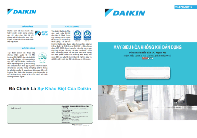 Catalogues may lanh Daikin FTKS FTKD 2013