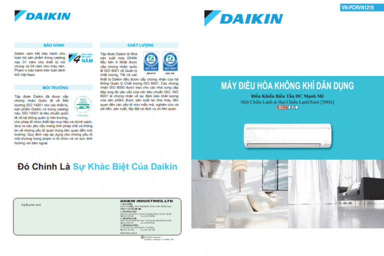 Catalogues may lanh Daikin FTKS FTKD 2013