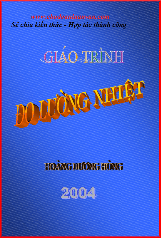 Giao trinh do luong nhiet - HVAC Việt Nam