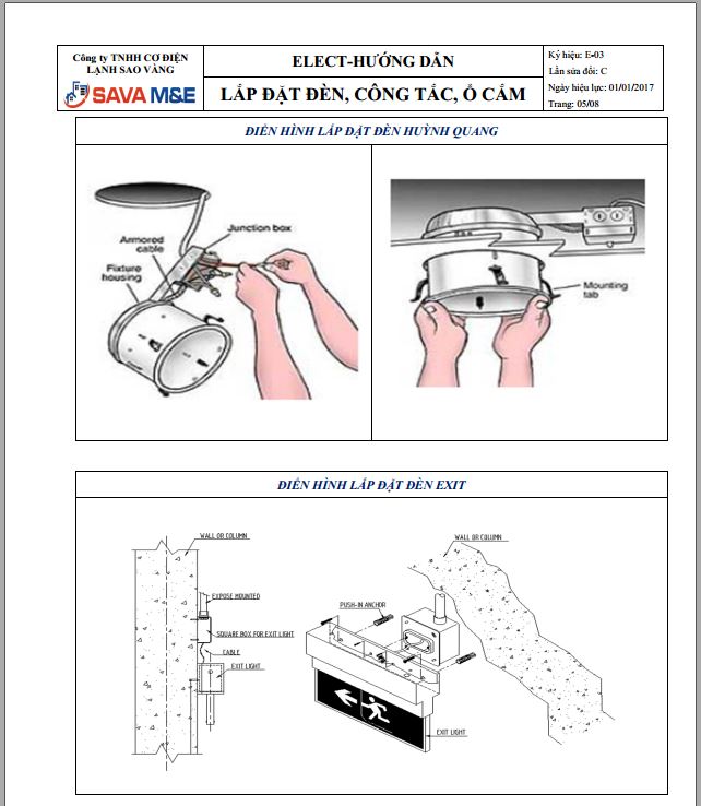 huong dan lap dat cong tac va o cam - HVAC Việt Nam