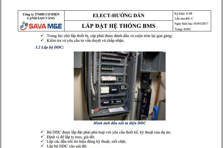 Hướng dẫn lắp đặt hệ thống BMS