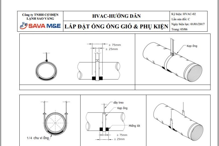 Hướng dẫn lắp đặt ống gió & phụ kiện