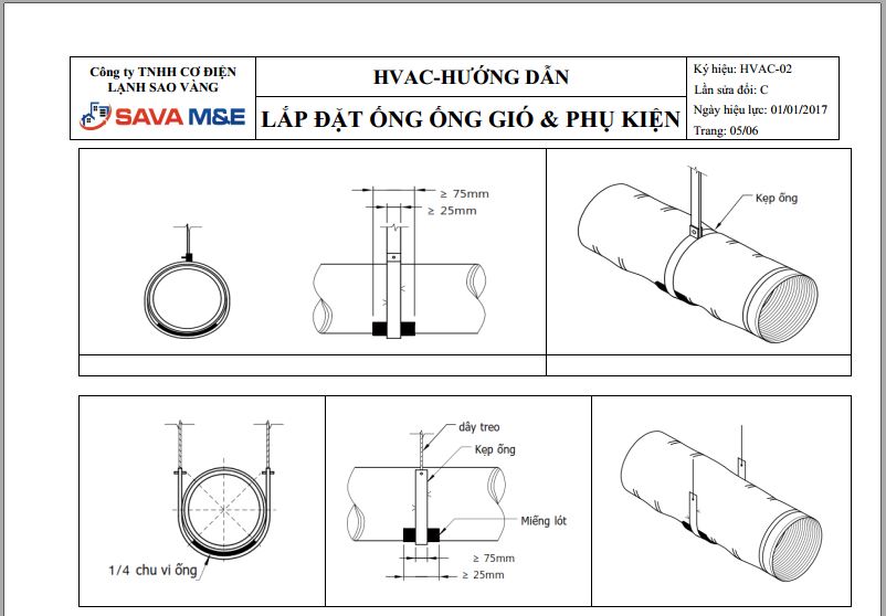 Hướng dẫn lắp đặt ống gió & phụ kiện