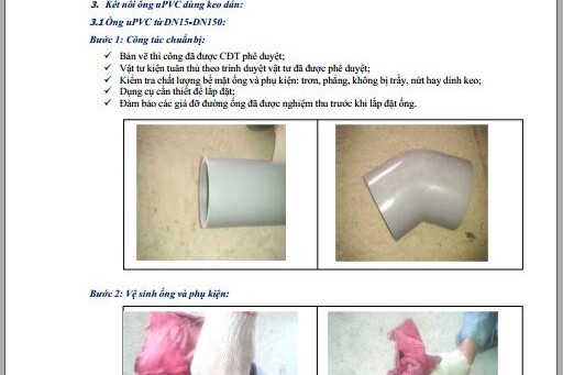 Hướng dẫn Lắp đặt ống uPVC