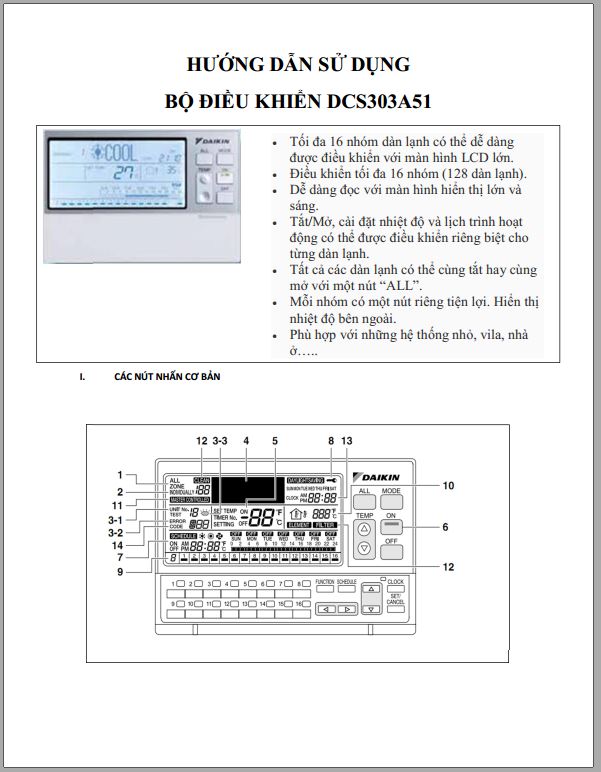 Hướng dẫn sử dụng bộ điều khiển DCS303A51