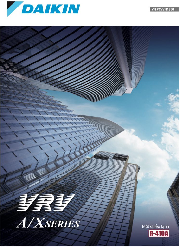 Catalogue điều hoà trung tâm Daikin VRV A/X – 2019