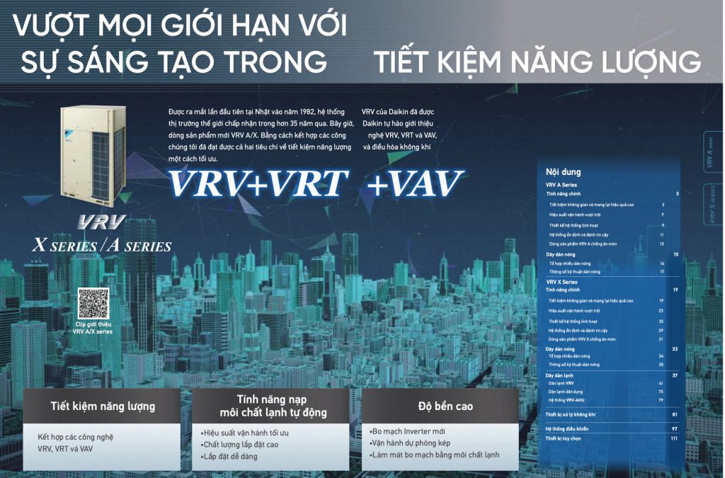 Điều hoà trung tâm VRV, VRF