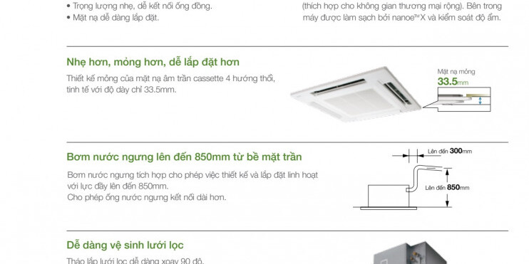 VRF FSV Panasonic – Dàn lạnh Cassette Âm Trần VRF FSV Panasonic - Dàn lạnh Cassette Âm Trần