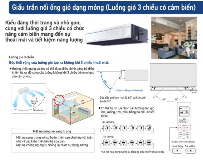 VRV A, VRV X - Dàn lạnh giấu trần nối ống gió