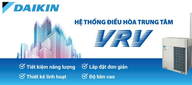 Có bao nhiêu dòng sản phẩm điều hòa trung tâm VRV của Daikin?