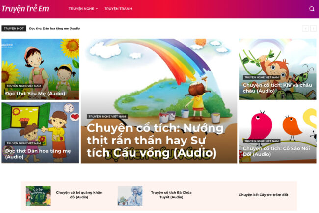 Giới thiệu Website Truyện Trẻ Em (truyentreem.com)