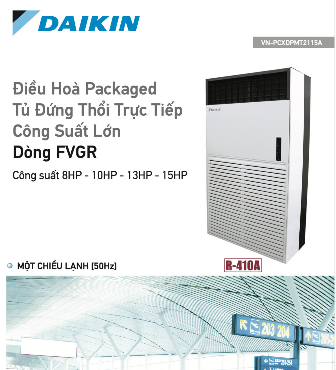 Catalogue Điều hòa Daikin Packaged Tủ đứng thổi trực tiếp công suất lớn