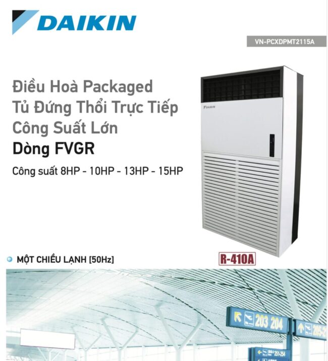 Catalogue Điều hòa Daikin Packaged Tủ đứng thổi trực tiếp công suất lớn