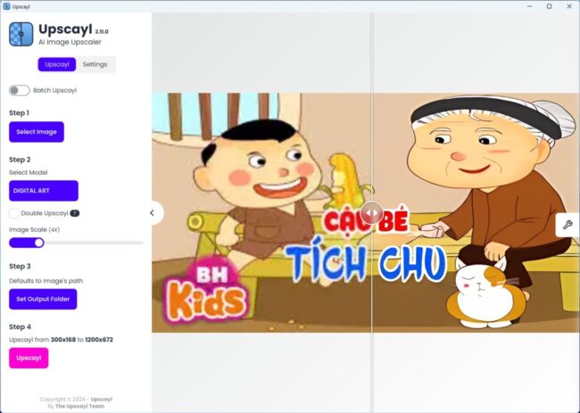 Upscayl - Phần mềm nâng cấp chất lượng ảnh bằng trí tuệ nhân tạo miễn phí