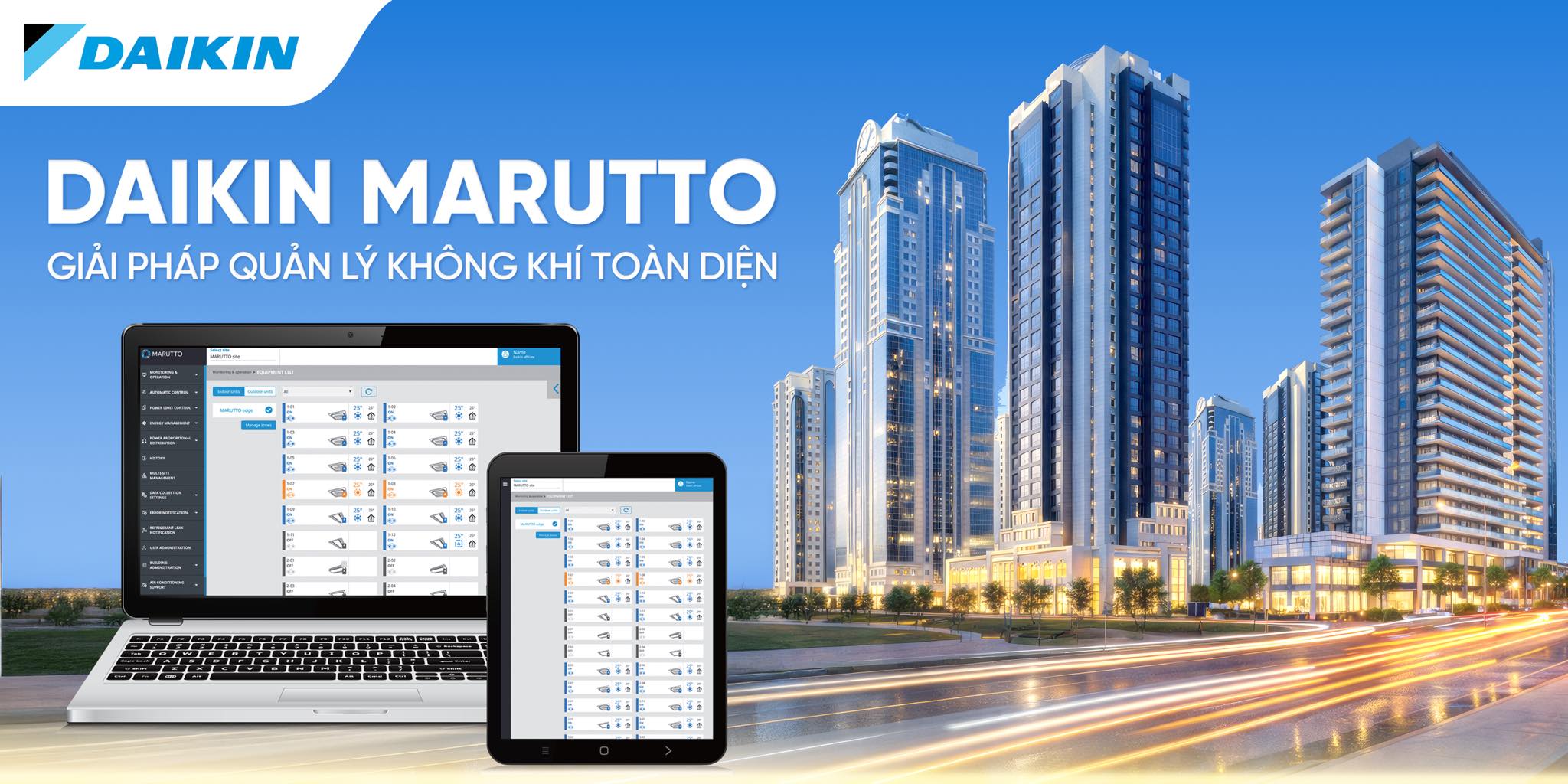 Marutto Daikin – Giải pháp điều khiển thông minh cho hệ thống HVAC hiện đại