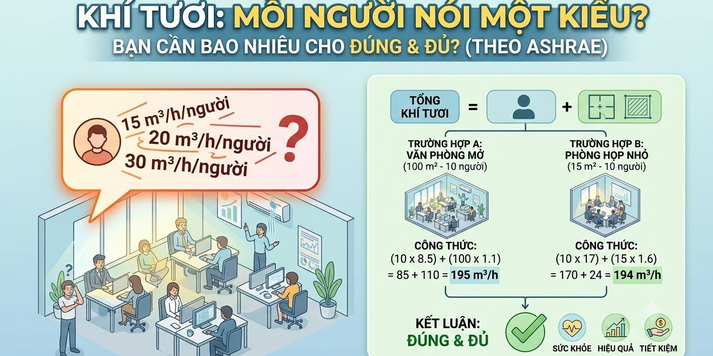 Thiết Kế: Mỗi Người Cần Bao Nhiêu Khí Tươi Là Đủ?
